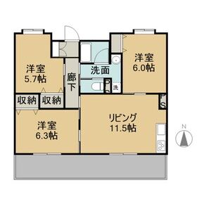 3LDK 間取り図