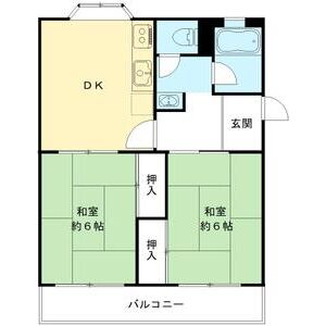 2DK 間取り図