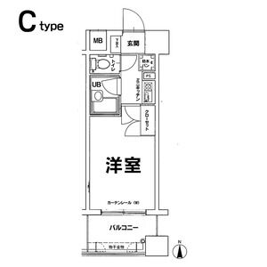 1K 間取り図