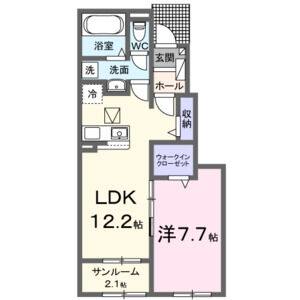1LDK 間取り図