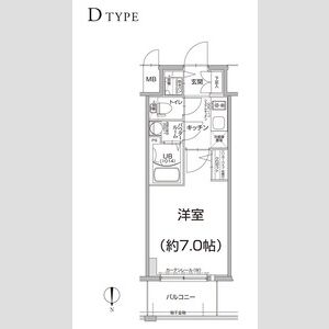 1K 間取り図