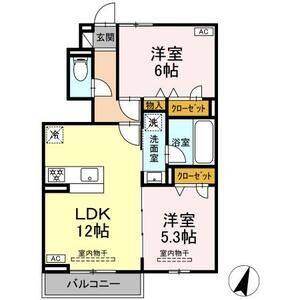 2LDK 間取り図