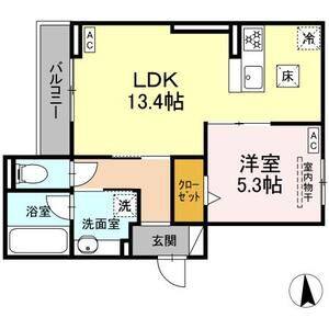 1LDK 間取り図