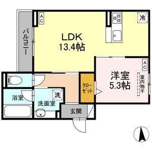 1LDK 間取り図