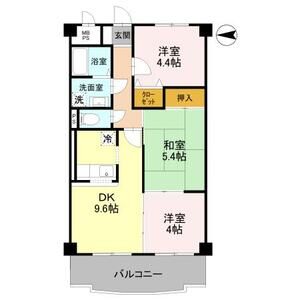 3DK 間取り図