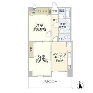 2DK 間取り図