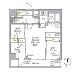 3LDK 間取り図