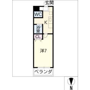 1K 間取り図
