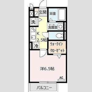 1K 間取り図