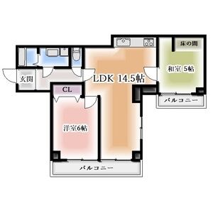 2LDK 間取り図