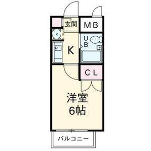 1K 間取り図