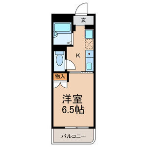 1K 間取り図