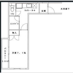 1K 間取り図
