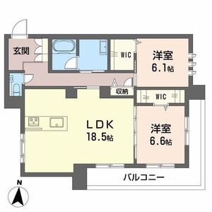 2LDK 間取り図