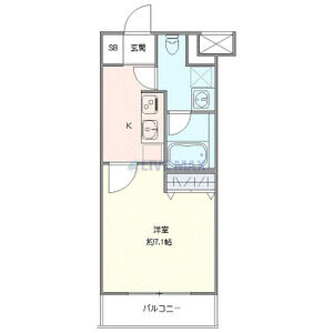 1K 間取り図