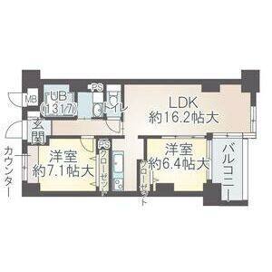2LDK 間取り図