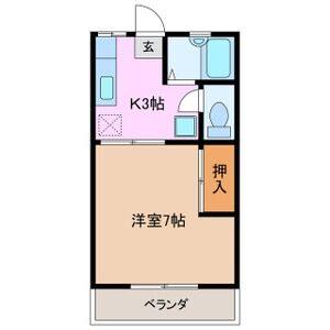 1K 間取り図