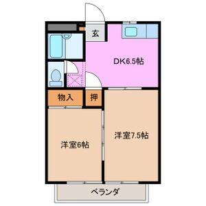 2DK 間取り図