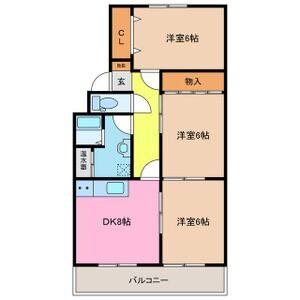 3DK 間取り図