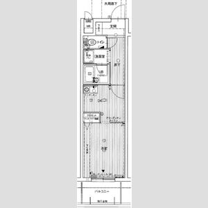 1DK 間取り図