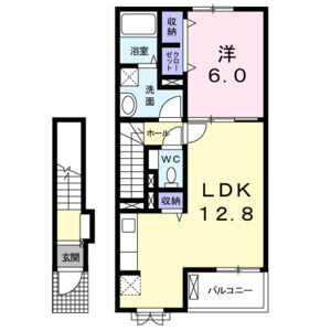 1LDK 間取り図