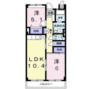 2LDK 間取り図