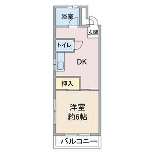 1DK 間取り図