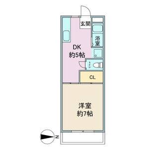 1DK 間取り図