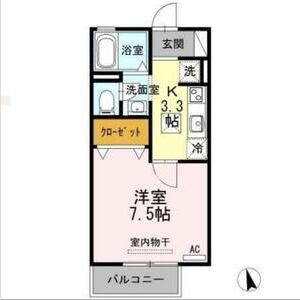 1K 間取り図