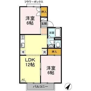 2LDK 間取り図