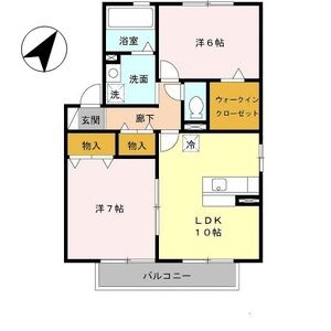 2LDK 間取り図