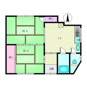 2DK 間取り図