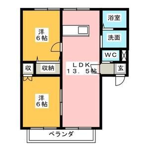 2LDK 間取り図