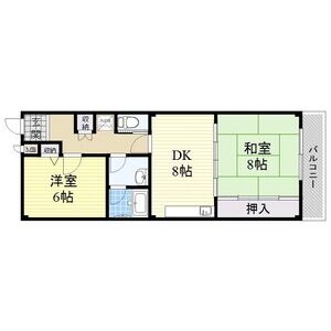 2DK 間取り図