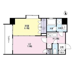 1LDK 間取り図
