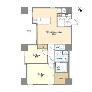 2LDK 間取り図