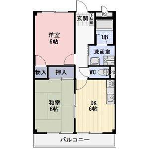 2DK 間取り図