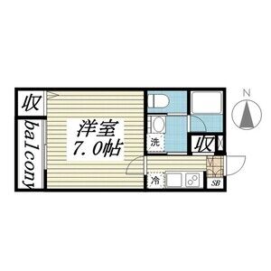 1K 間取り図
