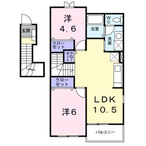 2LDK 間取り図