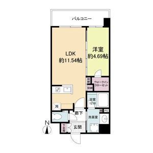 1LDK 間取り図