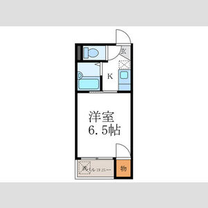1K 間取り図