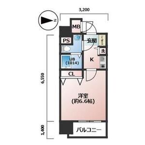 1K 間取り図