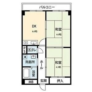 2DK 間取り図