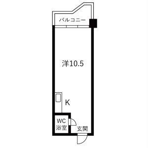 ワンルーム 間取り図