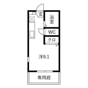 ワンルーム 間取り図