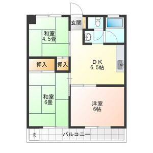 3DK 間取り図