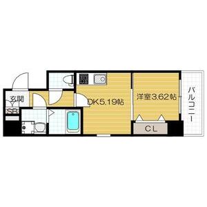 1DK 間取り図
