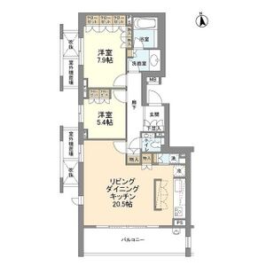 2LDK 間取り図