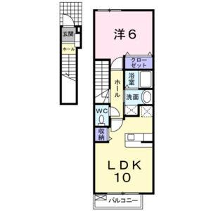 1LDK 間取り図