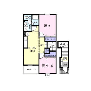 2LDK 間取り図